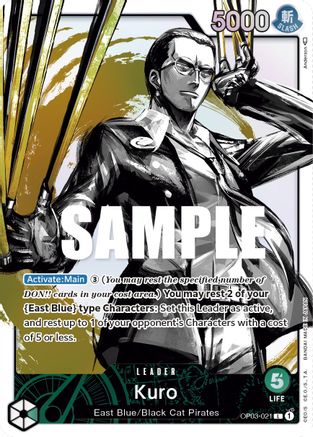 Kuro (Alternate Art) (OP03-021) - Pillars of Strength Foil - for just $13.80! 