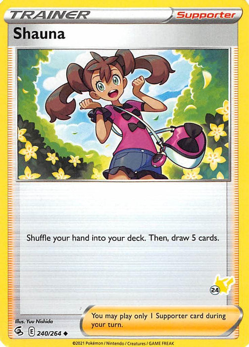 Shauna (240/264) (Pikachu Stamp #24) [Battle Academy 2022] - for just $0.10! 