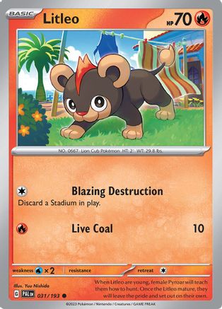 Litleo 031/193 - SV02 Paldea Evolved - for just $0.05! 