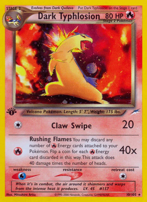 Dark Typhlosion (10/105) [Neo Destiny 1st Edition] - for just $119! 