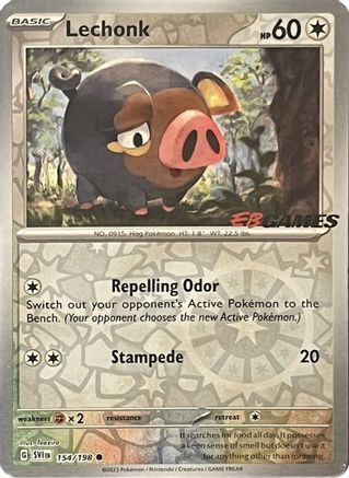 Lechonk (EB Games Promo) 154/198 - Miscellaneous Cards & Products Reverse Holofoil - for just $2! 