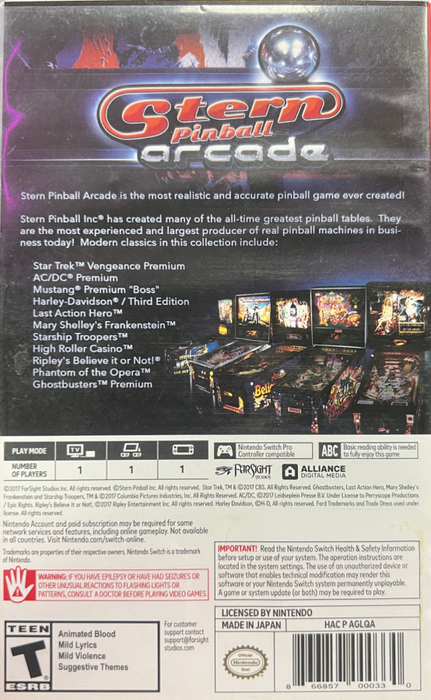 Stern Pinball Arcade – Nintendo Switch (NS) - for just $0! 