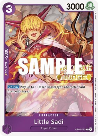 Little Sadi (Judge) (OP02-073) - One Piece Promotion Cards Foil - for just $0.68! 