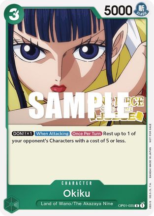 Okiku (Judge) (OP01-035) - One Piece Promotion Cards Foil - for just $0.53! 