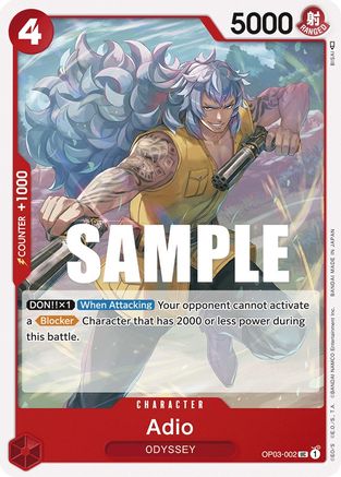 Adio (OP03-002) - Pillars of Strength - for just $0.05! 