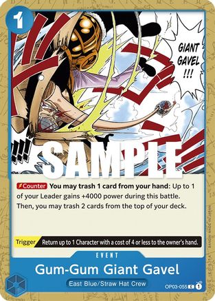 Gum-Gum Giant Gavel (OP03-055) - Pillars of Strength - for just $0.05! 