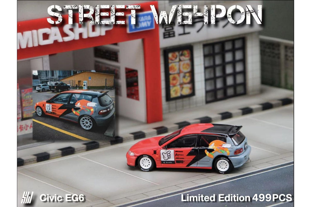 Street Weapon Honda Civic EG6 "KNUCKLES" Sonic livery 1:64 - for just $34.99! 