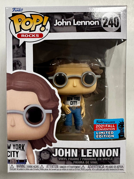 Funko Pop! Rocks John Lennon Wearing NYC Shirt #240 NYCC 2021 Fall Con Exclusive - for just $20! 