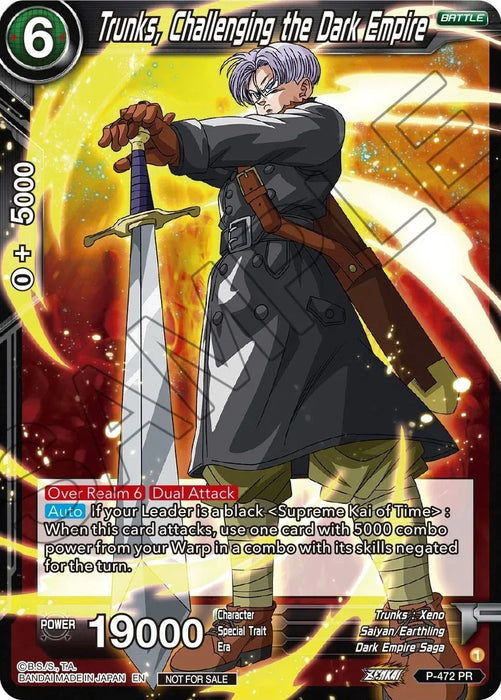 Trunks, Challenging the Dark Empire (Z03 Dash Pack) (P-472) [Promotion Cards] - for just $0.10! 