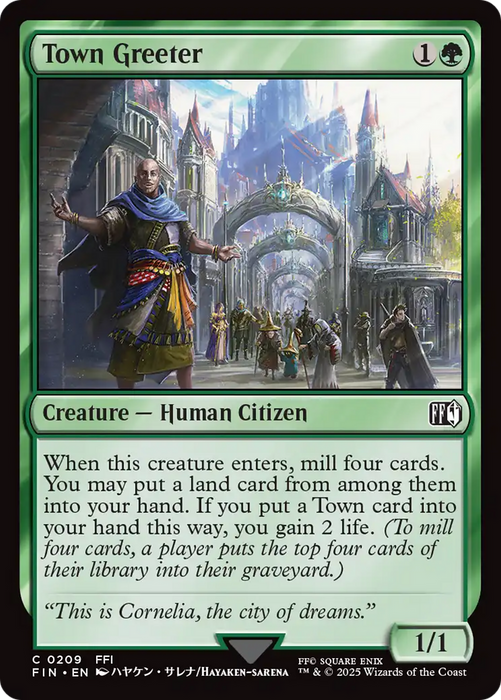 Town Greeter (FIN-209) - FINAL FANTASY Foil - for just $0.08! 