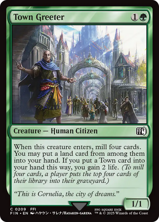 Town Greeter (FIN-209) - FINAL FANTASY Foil - for just $0.08! 