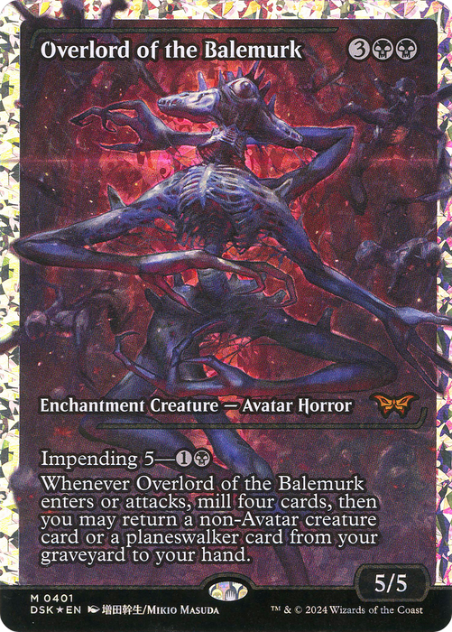 Overlord of the Balemurk (DSK-401) - Duskmourn: House of Horror: (Showcase) Foil - for just $66.68! 