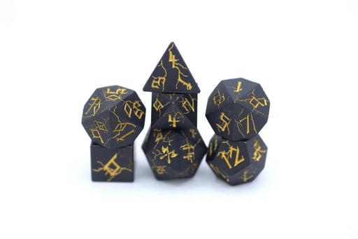 Matt Black with Gold Barbarian Dice Set - for just $39.99! 