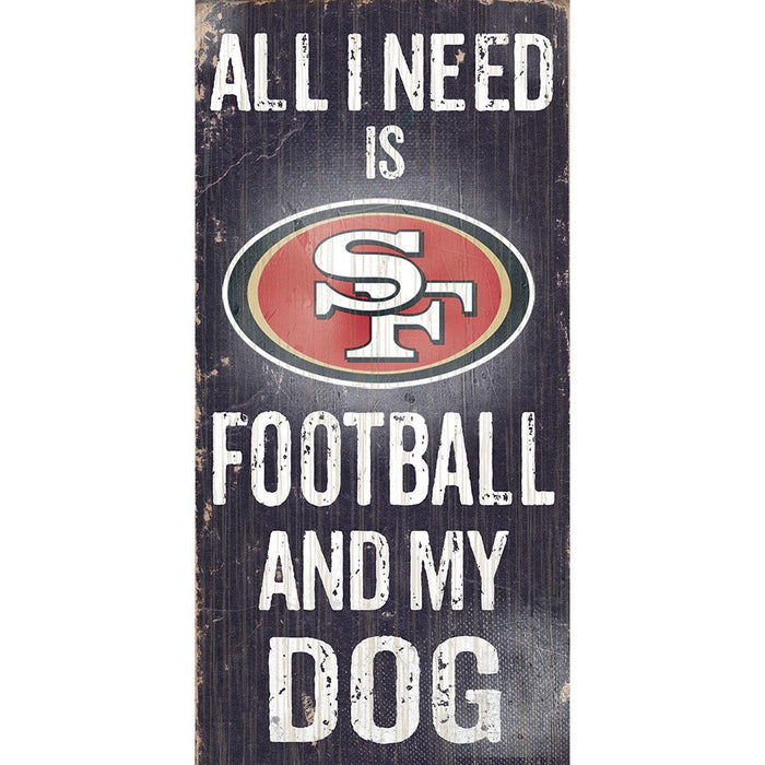 San Francisco 49ers Football and My Dog Wooden Sign - for just $12.99! 