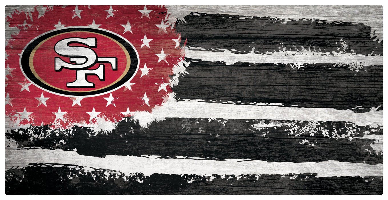 San Francisco 49ers Team Flag Wooden Sign - for just $14.99! 