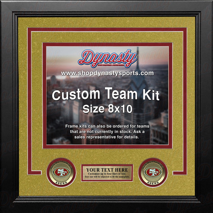 San Francisco 49ers Gold Custom NFL Football 8x10 Picture Frame Kit - for just $36.99! 