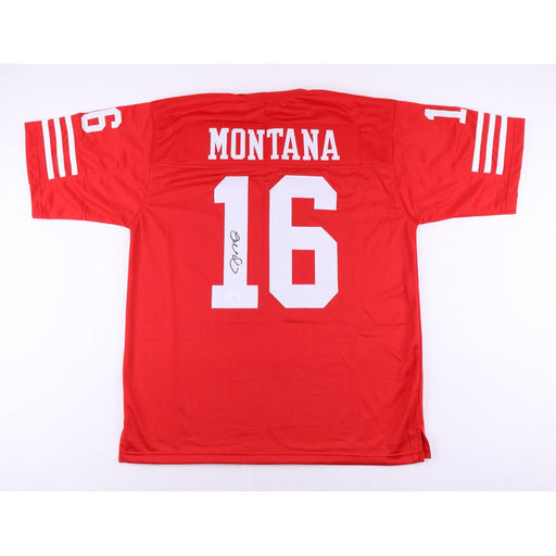 Joe Montana San Francisco 49ers Autographed Football Jersey - Premium Autographed Football Jerseys - Just $499.99! Shop now at Retro Gaming of Denver