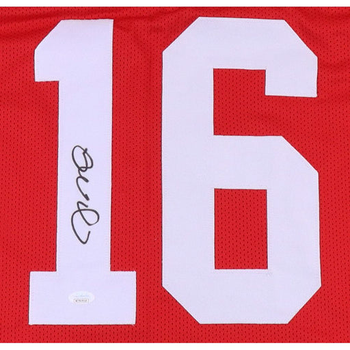 Joe Montana San Francisco 49ers Autographed Football Jersey - Premium Autographed Football Jerseys - Just $499.99! Shop now at Retro Gaming of Denver