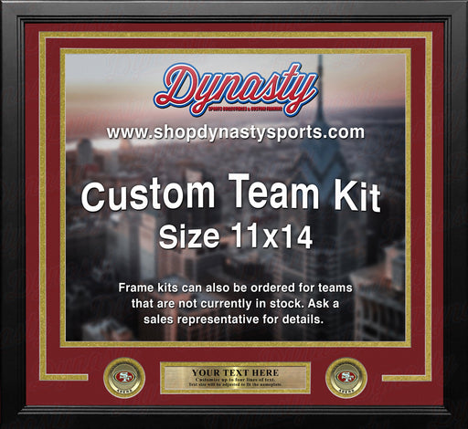 San Francisco 49ers Custom NFL Football 11x14 Picture Frame Kit (Multiple Colors) - for just $47.99! 