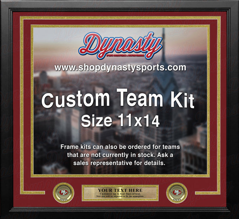 San Francisco 49ers Custom NFL Football 11x14 Picture Frame Kit (Multiple Colors) - for just $47.99! 
