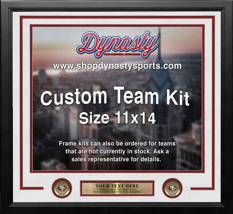 San Francisco 49ers Custom NFL Football 11x14 Picture Frame Kit (Multiple Colors) - for just $47.99! 
