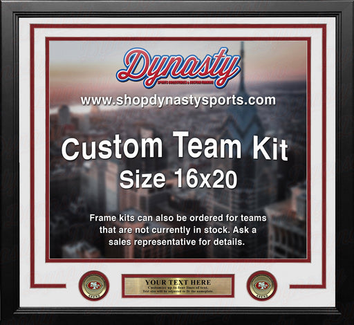 San Francisco 49ers Custom NFL Football 16x20 Picture Frame Kit (Multiple Colors) - for just $49.99! 
