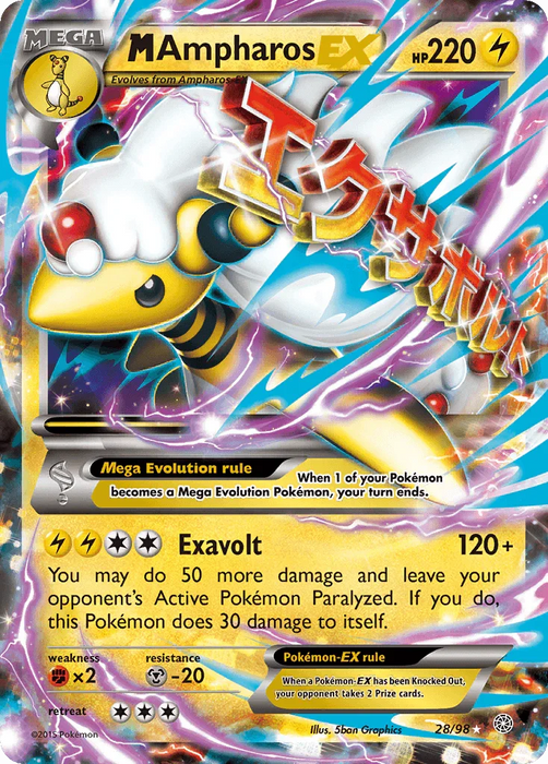M Ampharos EX (28/98) [XY: Ancient Origins] - for just $6.60! 