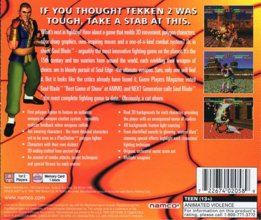 Soul Blade – PlayStation 1 (PS1) - for just $0! 