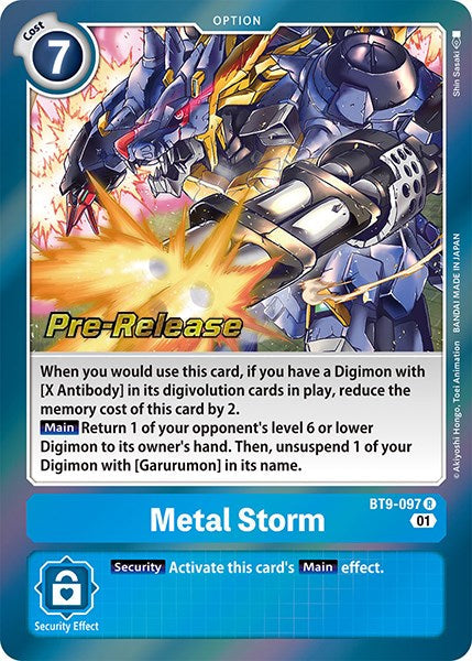 Metal Storm [BT9-097] [X Record Pre-Release Promos] - Just $0.15! Shop now at Retro Gaming of Denver