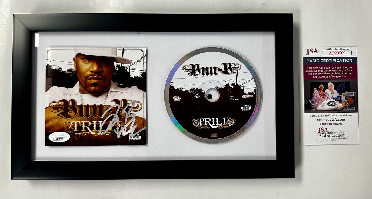 Rapper Bun B Signed Trill CD Booklet Framed With JSA COA Get Draped Throwed - for just $150! 