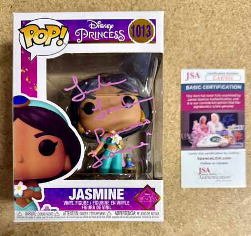 Linda Larkin Signed Princess Jasmine Funko Pop! #1013 Disney Aladdin JSA COA - for just $115! 