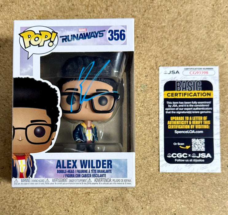 Rhenzy Feliz Signed Marvel Runaways Alex Wilder Funko Pop! #356 With JSA COA - for just $75! 