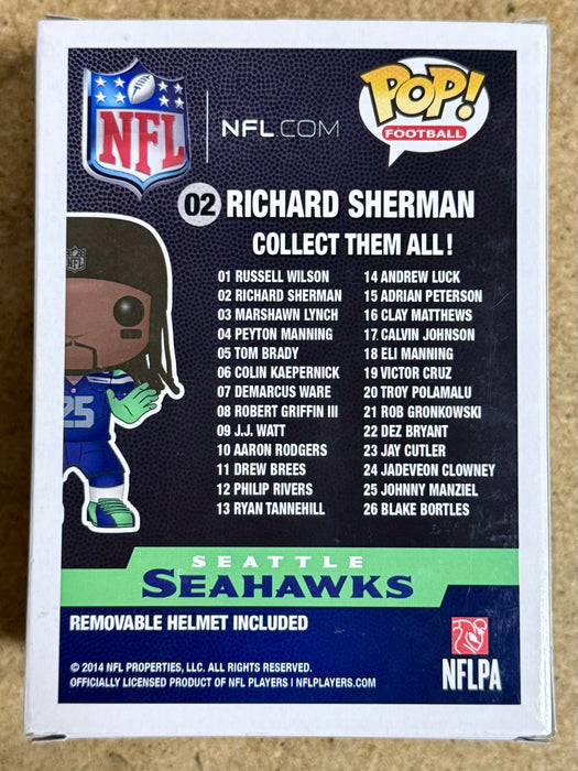 Richard Sherman Signed NFL Seattle Seahawks Vaulted Funko Pop! #02 With JSA COA - for just $275! 