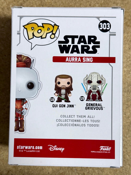 Jaime King Signed Star Wars Aurra Sing Funko Pop! #303 Exclusive With JSA COA - for just $250! 