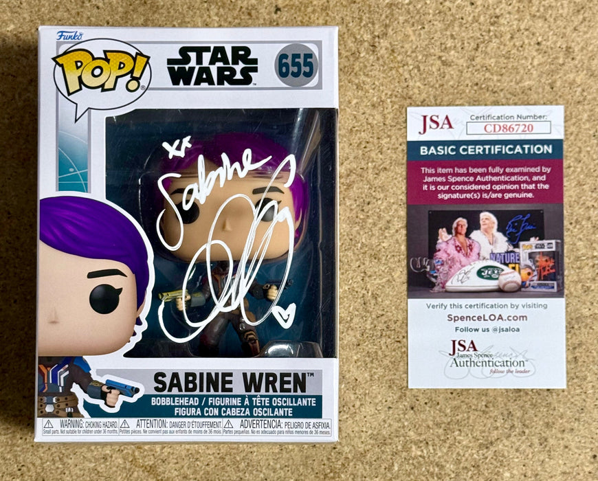 Natasha Liu Bordizzo Signed Star Wars Sabine Wren Funko Pop! #655 With JSA COA - for just $175! 