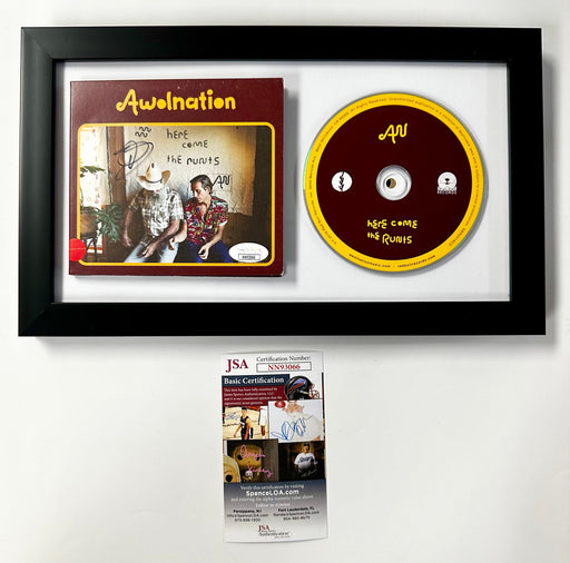 Awolnation (Aaron Bruno) Signed Here Come The Runts Framed CD Booklet With JSA COA - for just $150! 