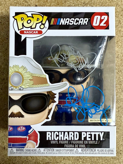 Richard “The King” Petty & Son Kyle NASCAR Signed Funko Pop! #02 With JSA COA - for just $130! 