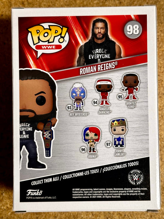 Funko Pop! WWE Roman Reigns Holding WWE Championship #98 2021 Metallic Exclusive - for just $15! 