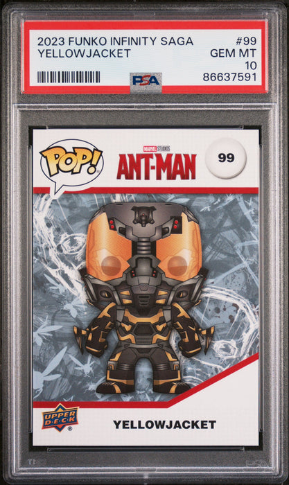 2023 UPPER DECK FUNKO POP MARVEL  YELLOWJACKET  #99  PSA 10 - for just $39! 