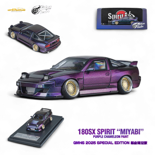 MicroTurbo Nissan 180SX Spirit Rei Purple Chameleon 1:64 - for just $49.99! 