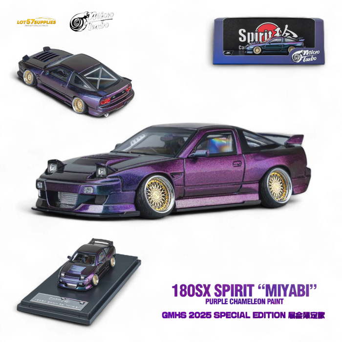 MicroTurbo Nissan 180SX Spirit Rei Purple Chameleon 1:64 - for just $49.99! 
