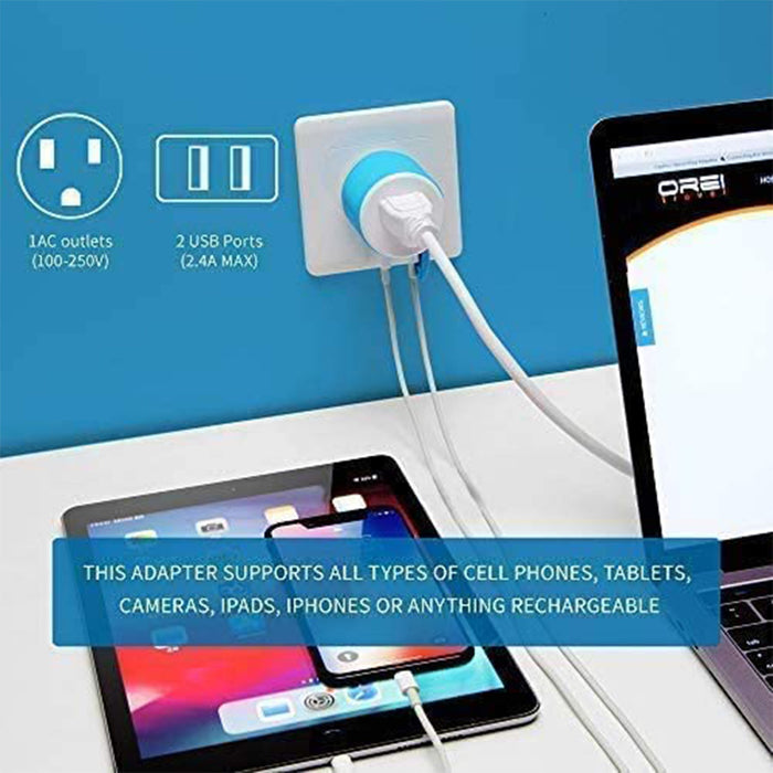 Japan, Philippines Travel Adapter - 3 in 1 - 2 USB - Type A - Compact Design (U2U-6) - Just $9.99! Shop now at Retro Gaming of Denver