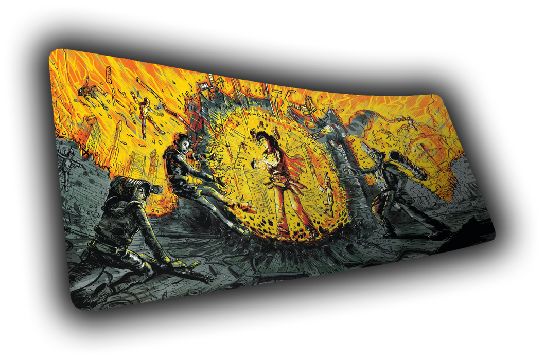 "Golden Aura" — Rust Deskmat - for just $49.95! 