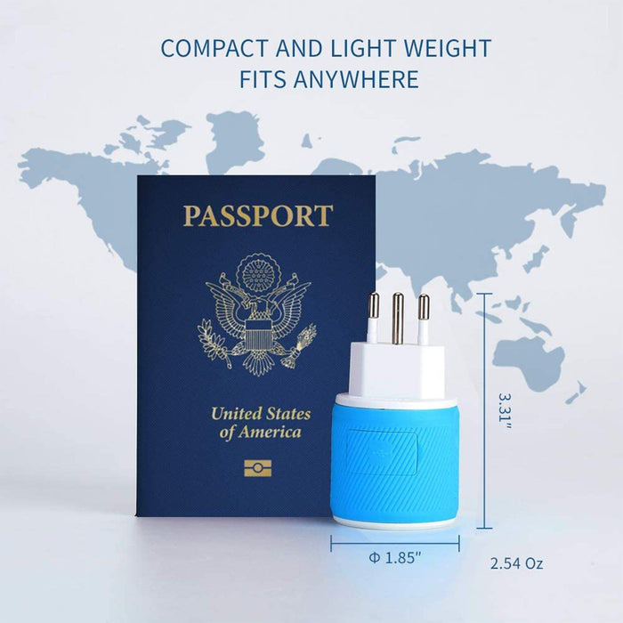 Italy, Uruguay Travel Adapter - 3 in 1 - 2 USB - Type L - Compact Design (U2U-12A) - Just $9.99! Shop now at Retro Gaming of Denver