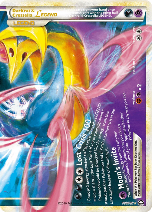 Darkrai & Cresselia LEGEND (100/102) [HeartGold & SoulSilver: Triumphant] - for just $54.50! 
