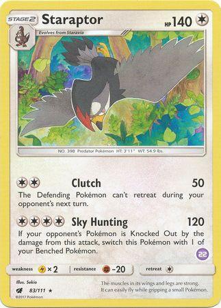 Staraptor (83/111) (Deck Exclusive #22) [Sun & Moon: Trainer Kit - Alolan Sandslash] - for just $0.10! 