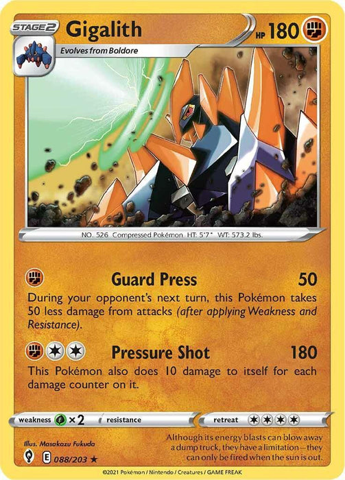 Gigalith (088/203) [Sword & Shield: Evolving Skies] - for just $0.10! 