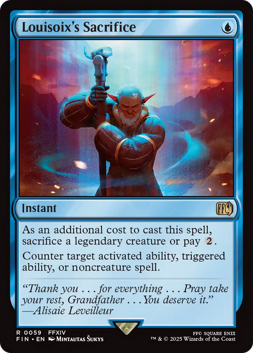 Louisoix's Sacrifice (FIN-059) - FINAL FANTASY Foil - for just $0.33! 