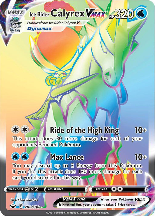 Ice Rider Calyrex VMAX (202/198) [Sword & Shield: Chilling Reign] - for just $4.25! 