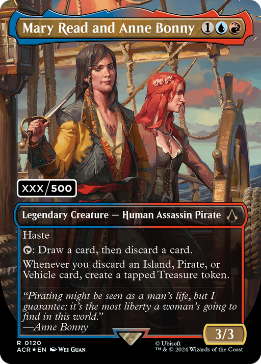Mary Read and Anne Bonny (ACR-120) - Assassin's Creed (Borderless) Foil - for just $180! 